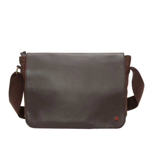 TOKEN Waxed Nylon Sheridan Shoulder Bag (L) W/Back Zipper Angle