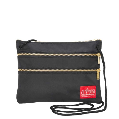 Triple Zipper Label Pouch With Woven Label (MD)