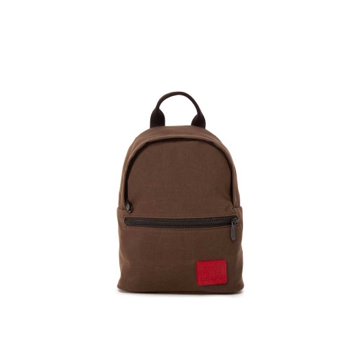 Manhattan Portage Waxed Nylon Randall's Island Backpack - Dark Brown