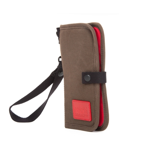 Manhattan Portage Waxed Nylon Continental Wallet - Dark Brown