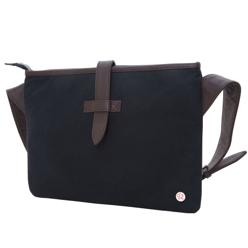TOKEN Waxed Sterling Shoulder Bag - Black