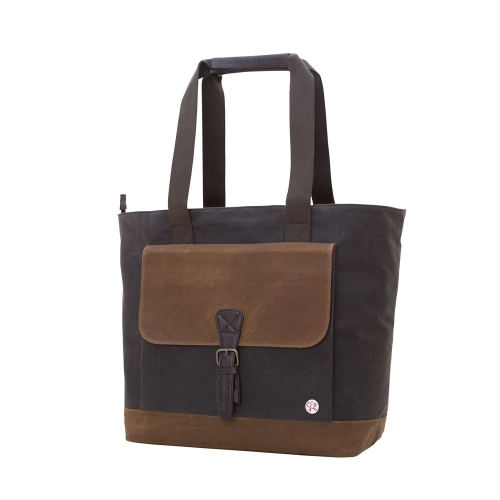 TOKEN Waxed Montague Tote Bag - Black/Black