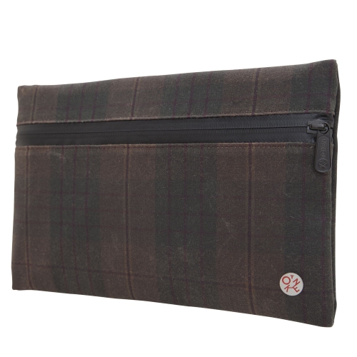 TOKEN Grand Central Waxed Travel Kit - Plaid Dark Brown