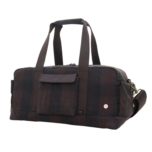 TOKEN Waxed Northern Duffel - Plaid Dark Brown
