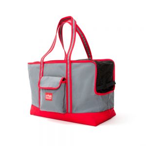Manhattan Portage Pet Carrier Tote Bag (LG) - Grey/Red