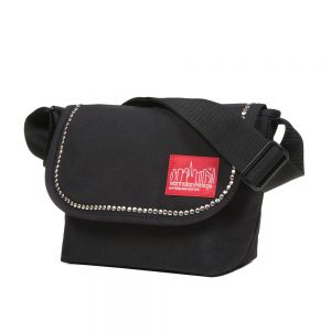 Manhattan Portage Studded Nylon Messenger Bag JR (SM) - Black