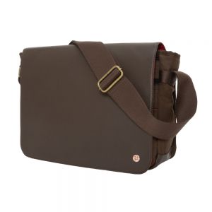 Waxed Nylon Sheridan Shoulder Bag (L) W/Back Zipper