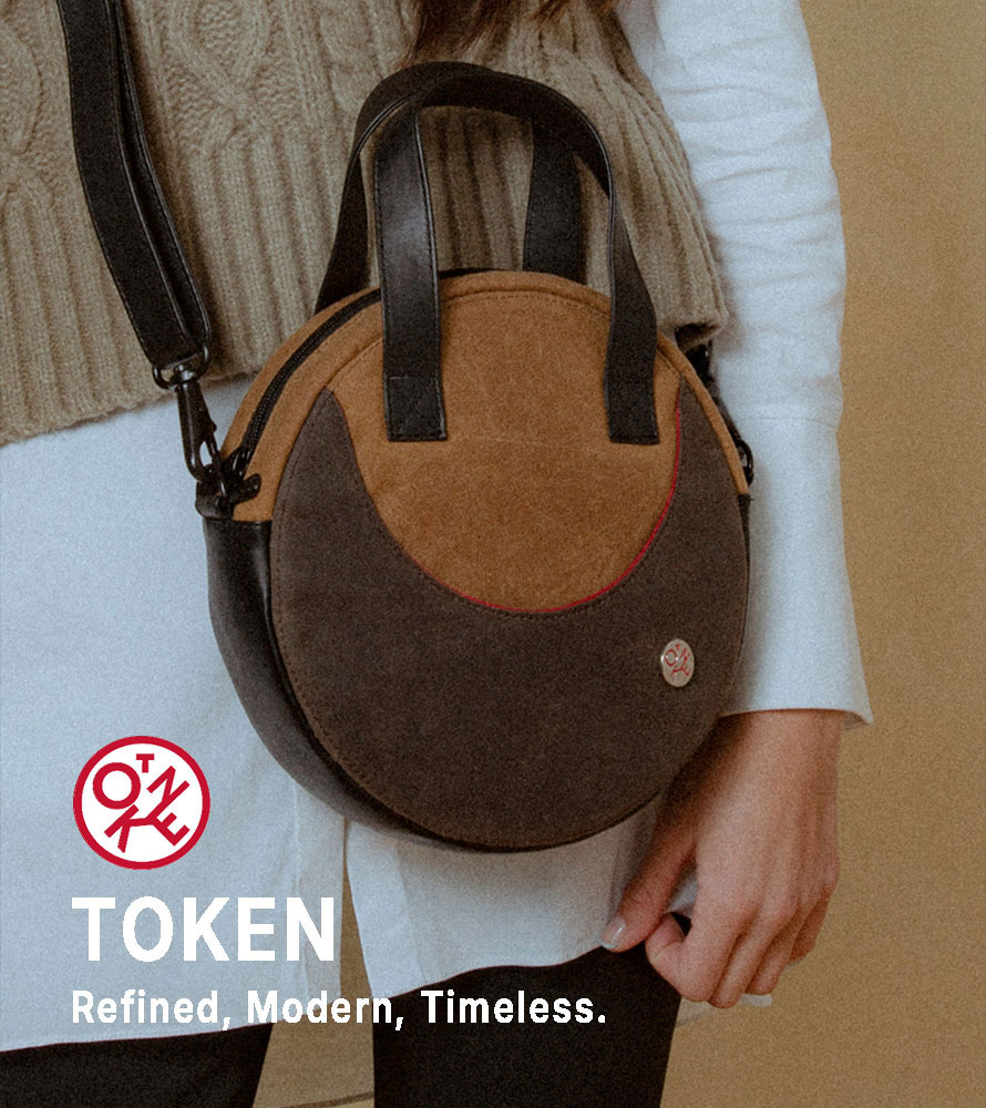 Token Waxed Circle Line Shoulder Bag