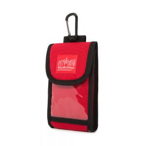Manhattan Portage Smartphone Case (L) W/Clear Pocket - Red