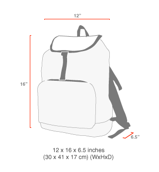 size chart Dakota Backpack