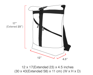 size chart Emblem Roll-N Backpack