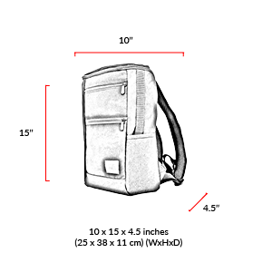size chart Baruch Backpack