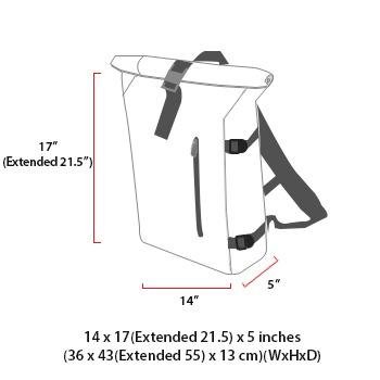 size chart apex backpack (MD)