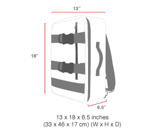 size chart Viewfinder Camera Backpack