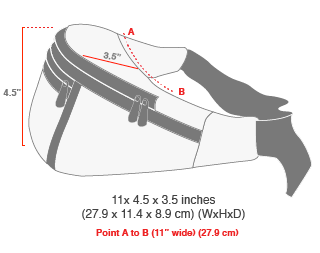 Size Chart Waxed Nylon Alleycat Waist Bag