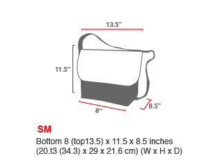 size chart Vintage Messenger Bag (MD)