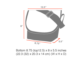 size chartRainbow stripes nylon messenger bag jr (SM)