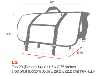 size chart NY Minute Messenger Bag(MD)