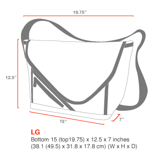 size chart Flatiron Messenger Bag