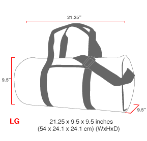 Size Chart Herringbone Chelsea Drum Bag