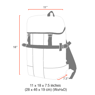 size chart Greenbelt Hiking Backpack