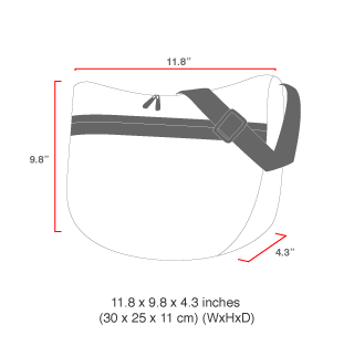 size chartBowling Green Shoulder Bag