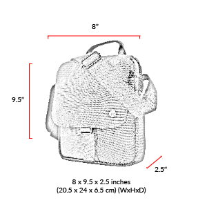 size chart Fulton Mini Bag
