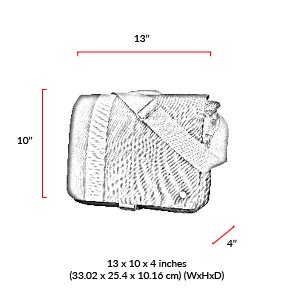 size chart Astor Shoulder Bag (M) W/Back Zipper