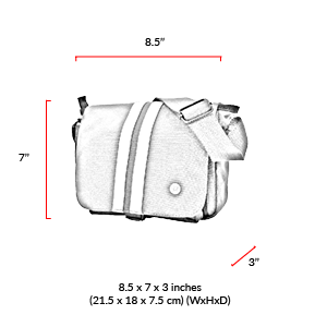 size chart Murray Shoulder Bag (S)
